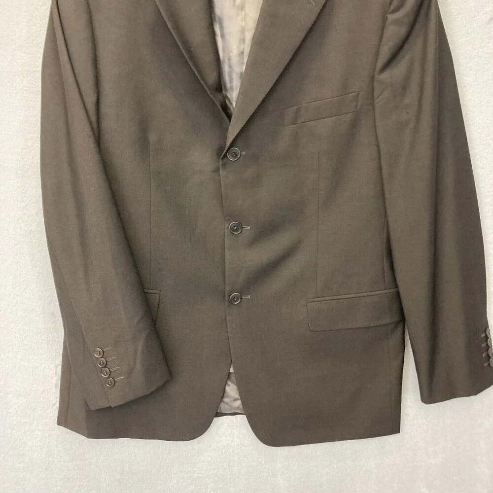 Valentino Wool Mohair‎ Blazer Mens Size 44 Sport Coat Brown Suit Jacket Formal